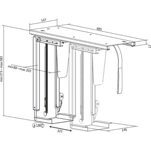 Produktbild für PC-Halterung LogiLink EO0031, schwarz, drehbar