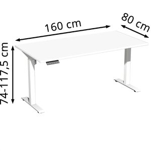 Produktbild für Schreibtisch Geramöbel Elevate Home, weiß / weiß