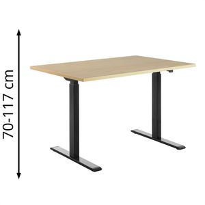 Produktbild für Schreibtisch Topstar E-Table, ahorn / schwarz