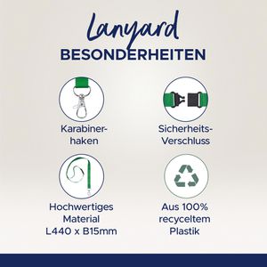 Produktbild für Schlüsselband Zweckform 4842G, grün