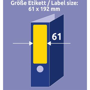 Produktbild für Rückenschilder Zweckform L4769-100, gelb
