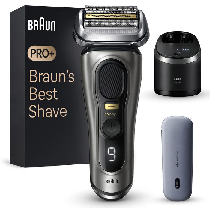 Braun Elektrorasierer Series 9 Pro+, 9575cc, Wet&Dry 5+1 Scherkopf, PowerCase+Reinigungsstation – Böttcher AG