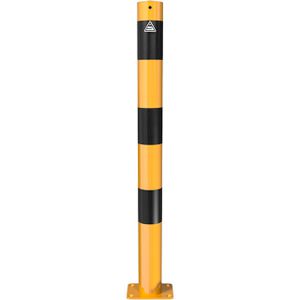 Produktbild für Absperrpfosten Schake 476PBG, schwarz/gelb, aus Metall