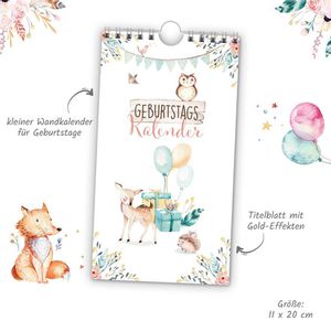 Produktbild für Geburtstagskalender Trötsch 52400N Waldfreunde