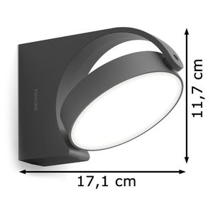 Produktbild für Wandleuchte Philips Mimosa, aus Aluminium, für außen (IP54)