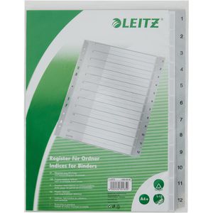 Produktbild für Register Leitz 1282-00-00, A4 Überbreite, 1-12