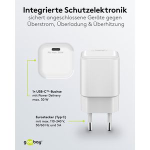 Produktbild für USB-Ladegerät Goobay Nano 79153, 30 Watt