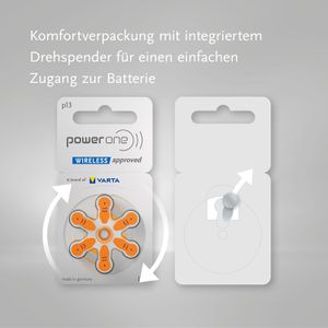 Produktbild für Hörgerätebatterie Power-One 24606 p13