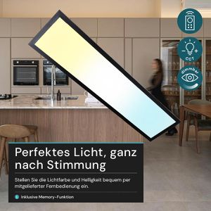 Produktbild für LED-Panel Luxula LX-10025-CCT, schwarz, 100 x 25 cm