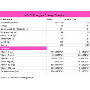 Produktbild für Getränkepulver Holy Energy Cherry Cheetah, Kirsche