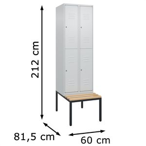 Produktbild für Spind CP-Möbel Classic PLUS, lichtgrau