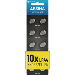 Knopfzelle Absina LR44 / LR1154 / AG13