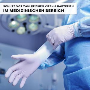 Produktbild für Einmalhandschuhe Arnomed Nitril White, weiß, 200 Stk