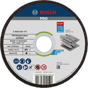 Trennscheibe Bosch PRO Stainless Steel and Metal, 22,23 mm