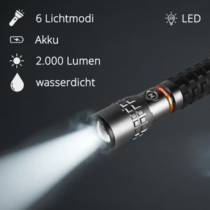 Produktbild für Taschenlampe Nebo SLYDE KING 2K, LED, aufladbar