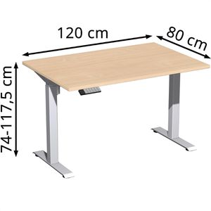 Produktbild für Schreibtisch Geramöbel Elevate Home, buche / silber