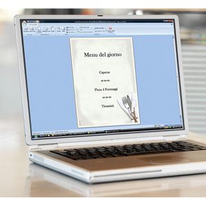 Produktbild für Briefpapier Sigel DP125, Menü Speisen, A4