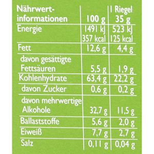 Produktbild für Müsliriegel Corny Haferkraft Zero Haselnuss, vegan