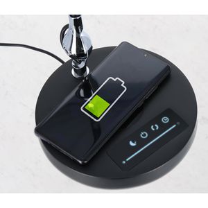 Produktbild für Schreibtischlampe Paulmann Numis Qi, schwarz, LED, dimmbar