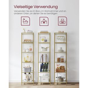 Produktbild für Bücherregal Vasagle LGT500A01, gold