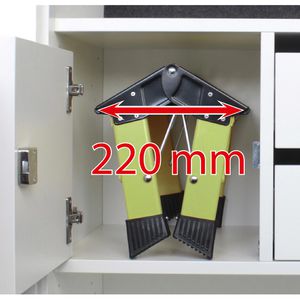 Produktbild für Klapptritt Krause Treppy PlusLine, 130365, grün, aus Aluminium