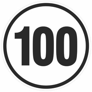 Fahrzeugkennzeichnung SafetyMarking Geschwindigkeitsschild 100