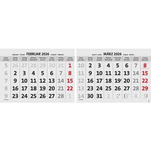 Produktbild für 5-Monatskalender Kalenderwerk Office 5 Kompakt Ferienübersicht