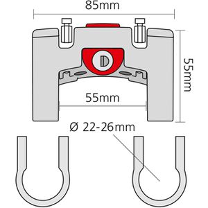 Produktbild für Lenkeradapter KLICKfix Standard, für Adapterplatten