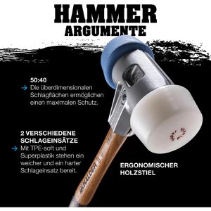 Produktbild für Schonhammer HALDER SIMPLEX, 3017.051, Kopf-Ø 50mm