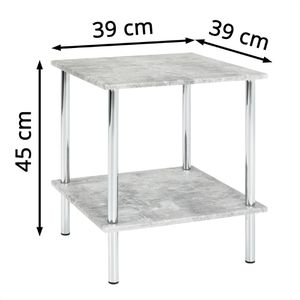 Produktbild für Beistelltisch Haku-Möbel 15666, Boston, beton, Holz / Metall