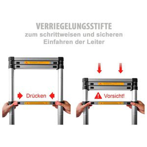 Produktbild für Teleskopleiter Eaxus 89140, Länge 2m