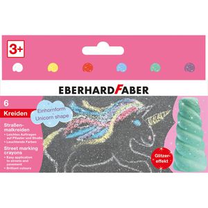 Kreide Eberhard-Faber Glitzer Einhorn, 6 Stück