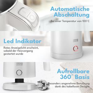 Produktbild für Wasserkocher LEBENLANG Reisekocher, weiß