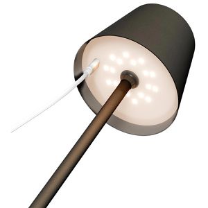 Produktbild für Tischlampe Goobay 77673, schwarz mit LED
