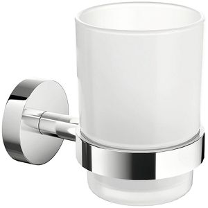 Produktbild für Zahnputzbecher Tesa Smooz 40631, aus satiniertem Glas
