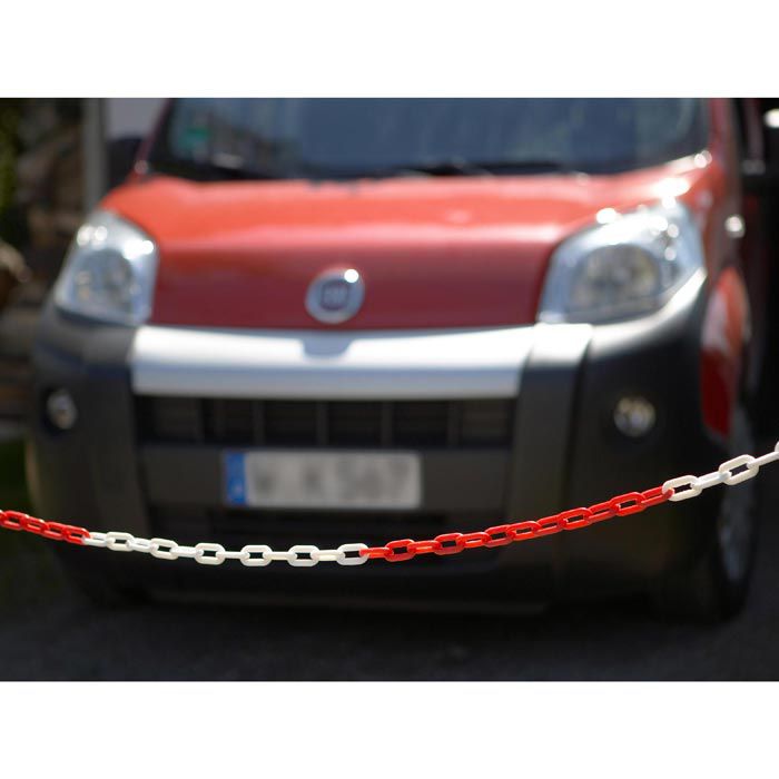 Catena Sbarramento Meister 5 M Rosso/Bianco - Per Delimitazione Aree, Plastica Resistente - Foto 4