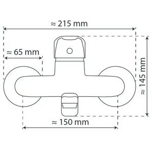 Produktbild für Küchenarmatur Schütte Orazi Wandwasserhahn 36760, chrom