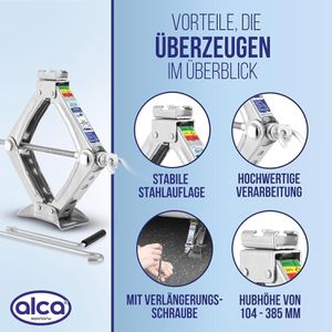 Produktbild für Scherenwagenheber Alca 436100, mit Kurbel
