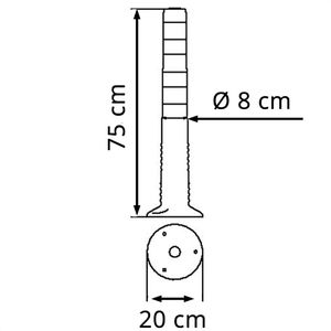 Produktbild für Absperrpfosten Schake 412442BG, schwarz/gelb, aus Kunststoff