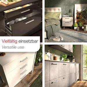 Produktbild für Möbelgriffe SO-TECH E8, silber, aus Edelstahl