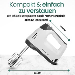Produktbild für Handmixer Emerio HM-130365, weiß, 6 Geschwindigkeiten