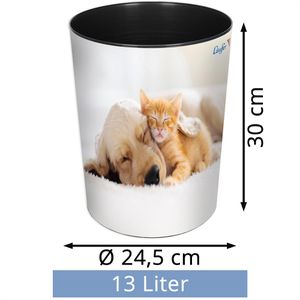 Produktbild für Papierkorb Läufer 26667, Hund und Katze