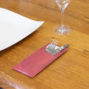 Produktbild für Bestecktaschen Papstar 85207, bordeaux