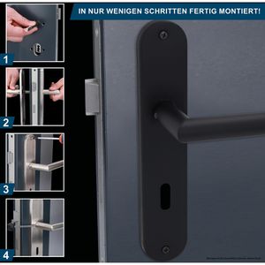 Produktbild für Drückergarnitur Alpertec Martina BB, schwarz