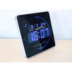 Produktbild für Wanduhr Unilux Flo LED, Aluminium, digital, Quarzuhr