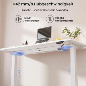 Produktbild für Schreibtisch FlexiSpot E7W 2026, weiß / weiß