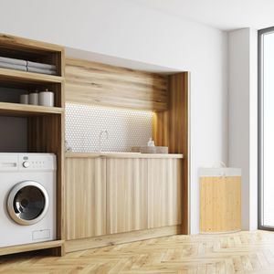 Produktbild für Wäschekorb Relaxdays Eckwäschekorb, mit Deckel
