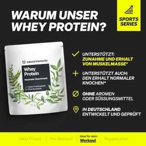 Produktbild für Proteinpulver natural-elements Whey Protein, 1 kg