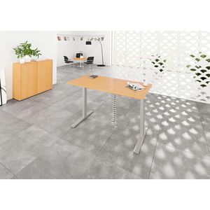 Produktbild für Schreibtisch Hammerbacher XMKA 16, buche / silber