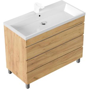 Waschtisch Posseik Fellini 100, stehend, eiche gold